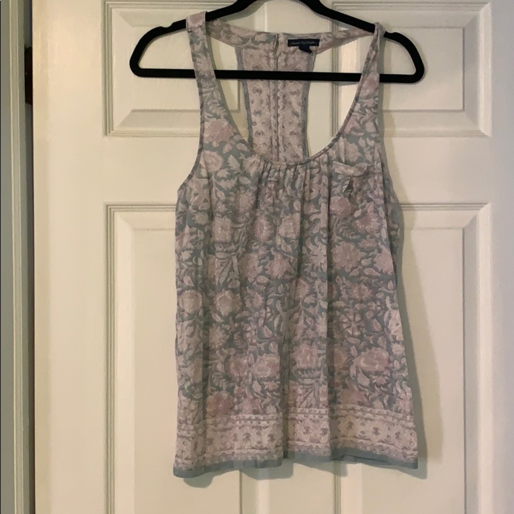 American Eagle button racer back tank size L